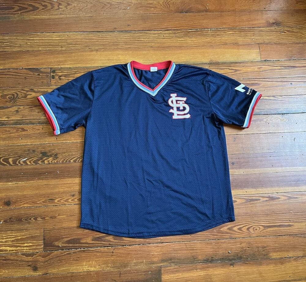 Baseball Jersey St. Louis Cardinals Simba 23 Men's XL Blue Short Sleeve V-Neck